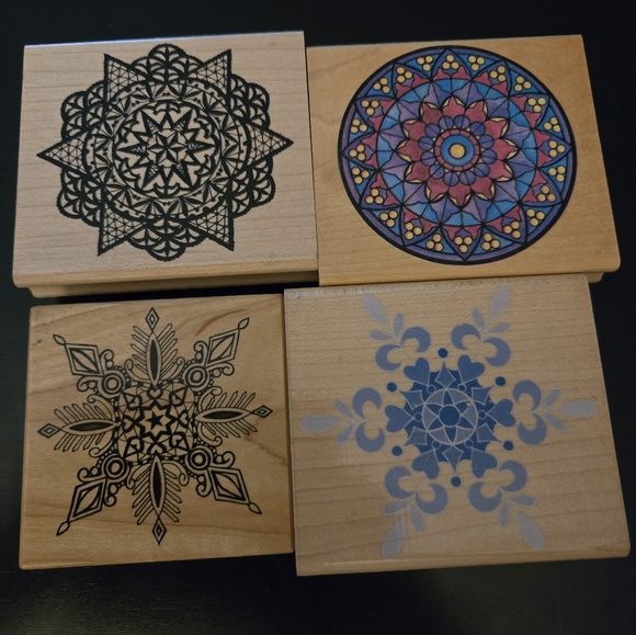 Other - Asst. Rubber Stamps.   Mandala,Snowflake Design